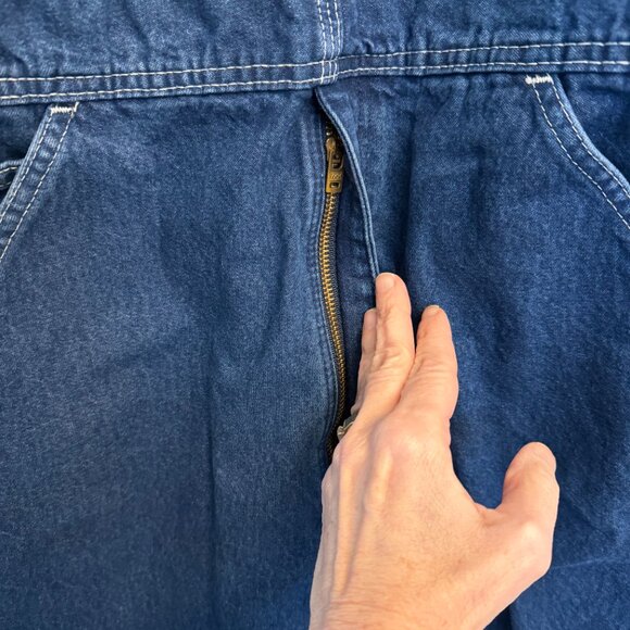 CARHARTT unisex blue denim bib overalls (32 x 30) - Picture 5 of 7